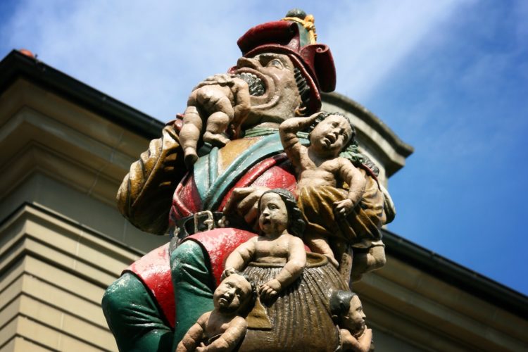 Ogre eating children in Switzerland