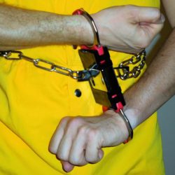 Handcuffed prisoner