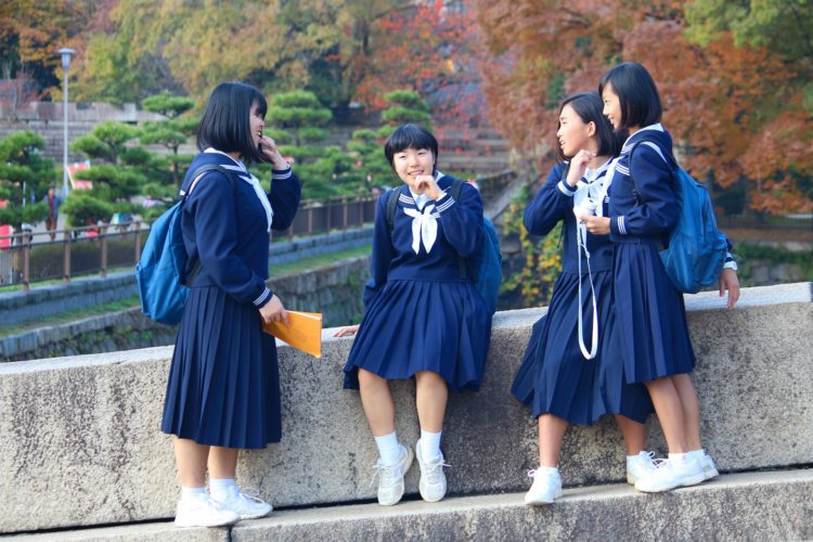 School girls in Japan