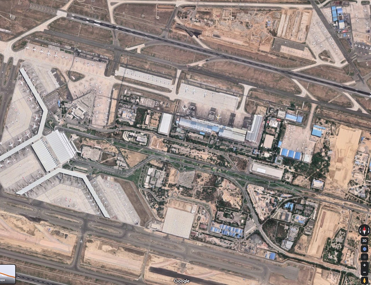 Delhi airport satellite view