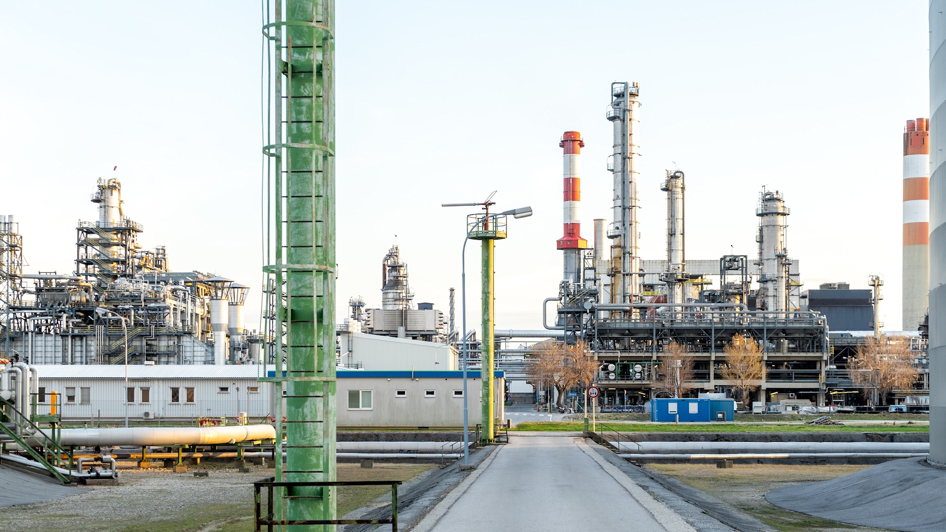 Modern oil refinery