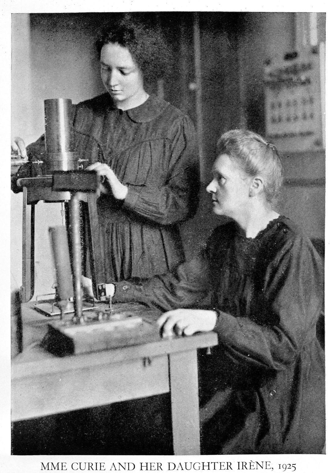 Scientists Irene Curie and Marie Curie