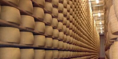 Grana Padano cheese warehouse